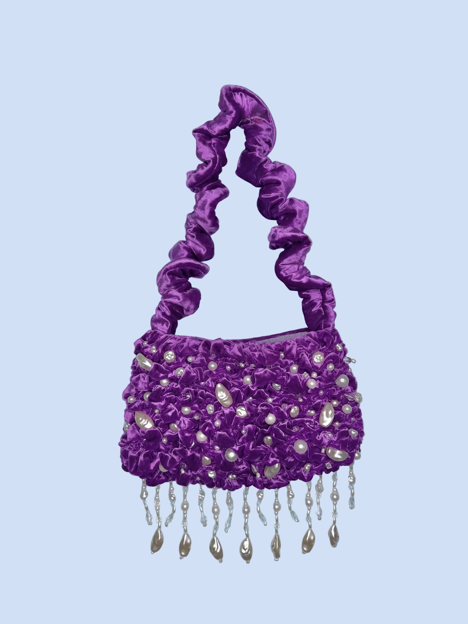 Glimmer Velvet Bag- Purple
