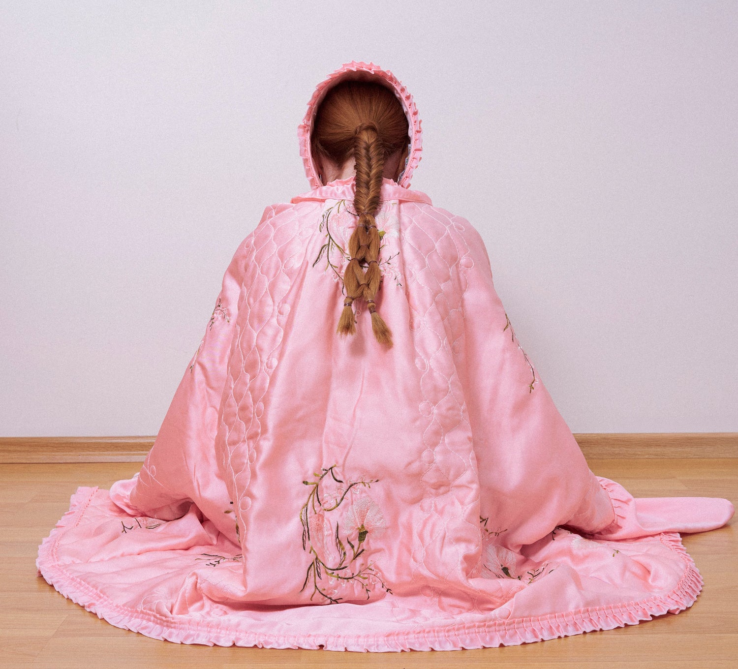 Butterfly Fly Away Coat- Satin Mat Pink