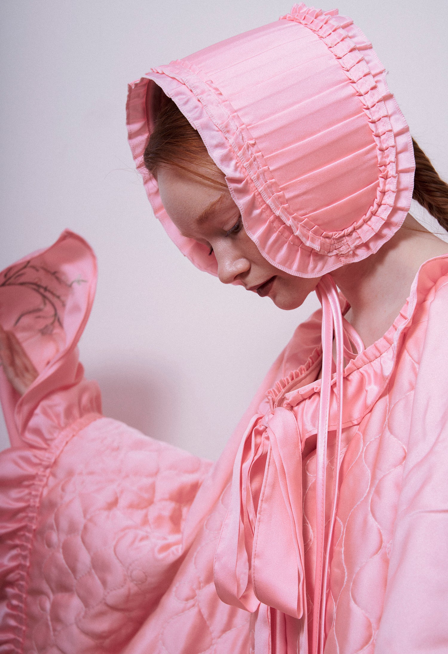 Butterfly Fly Away Coat- Satin Mat Pink