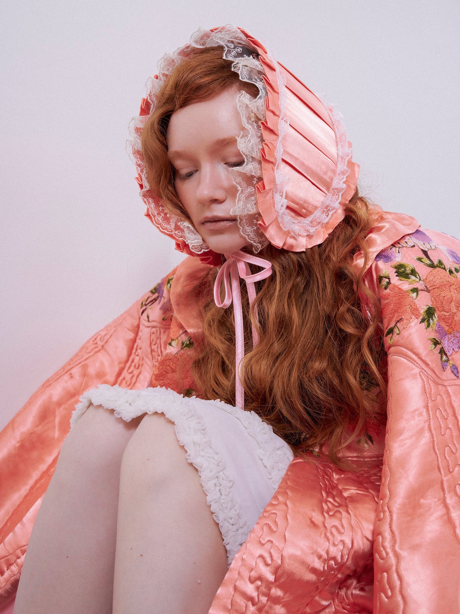 Butterfly Fly Away Coat- Silk Salmon