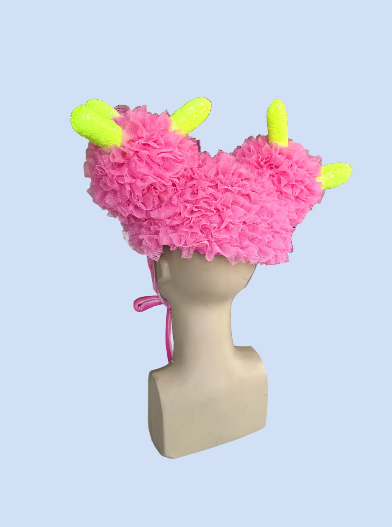 Pink Ruffle Antler Heapiece