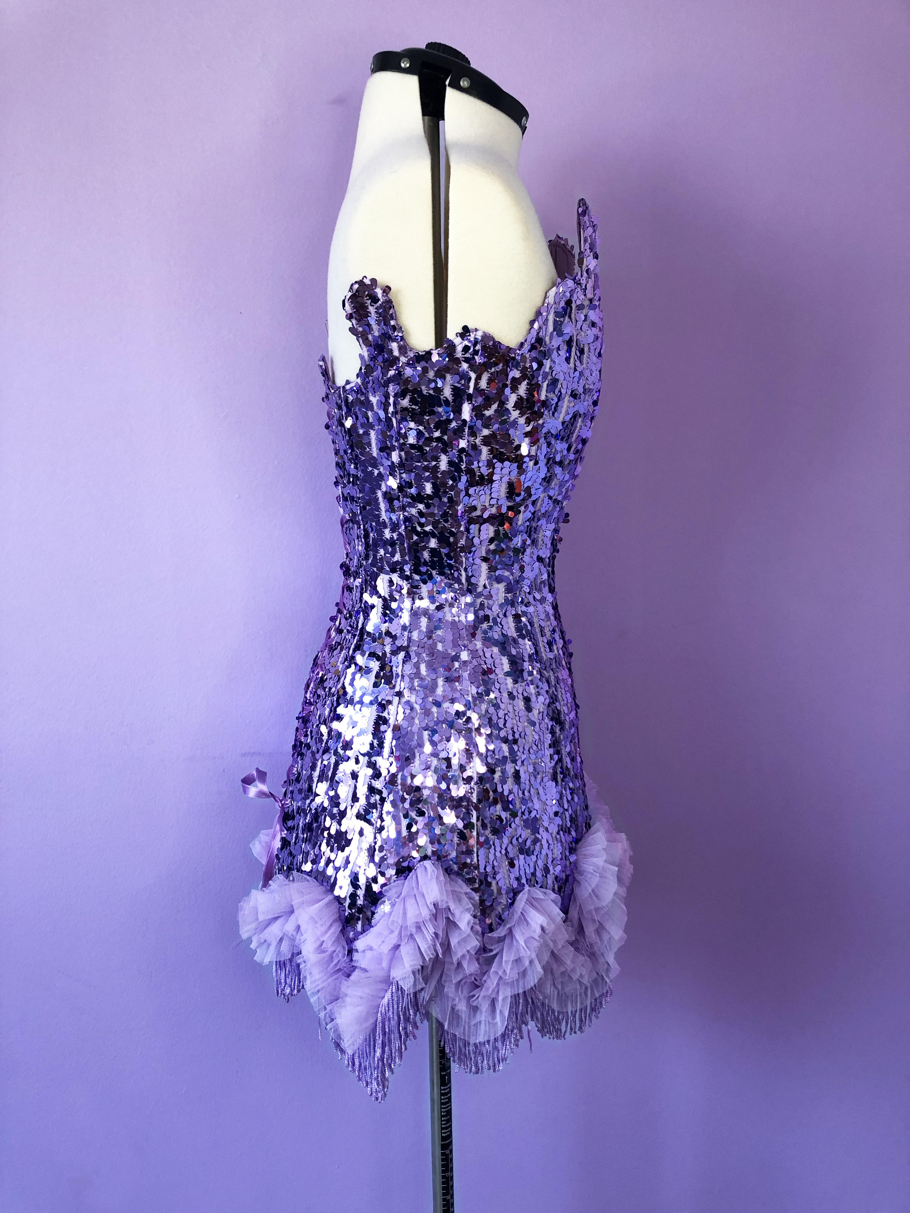 Purple Sequins Corset Dress- Custom